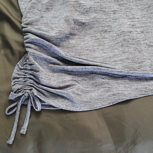 Simply Vera Vera Wang Womens Sheer Cap Sleeve Top with Side Gathered Tie - Picture 6 of 11